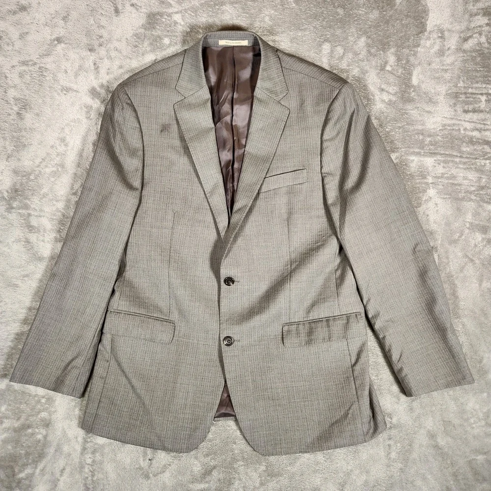 Lauren Ralph Lauren LRL Gray Mens Size 44R 100% Wool Jacket Blazer Sport Coat